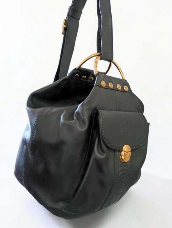 Marino Orlandi Handbags - RARE🔥Vintage MARINO ORLANDI Leather Convertible Sling Rose Gold Hardware